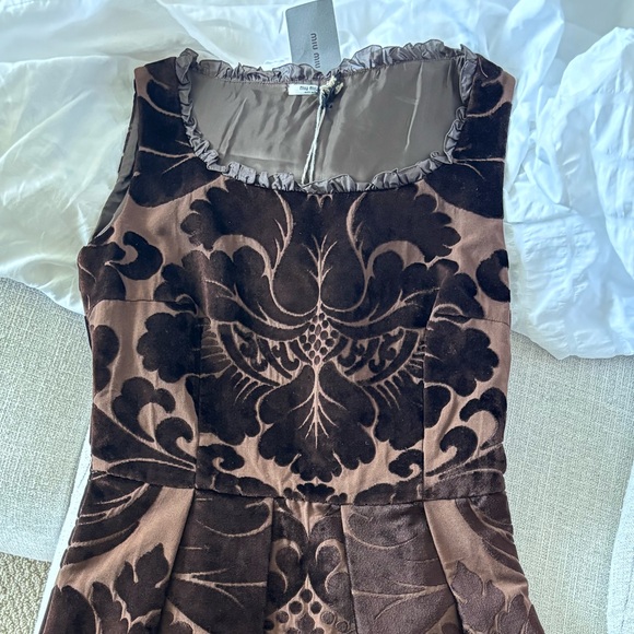 nwt miu miu velvet dress 42 - Picture 2 of 7